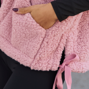 Clo Mauve Sherpa Oversized Vest SALE - Image 5