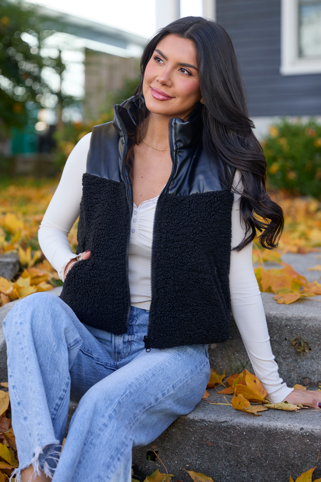 Clarissa Black Combo Reversible Vest SALE - Image 1