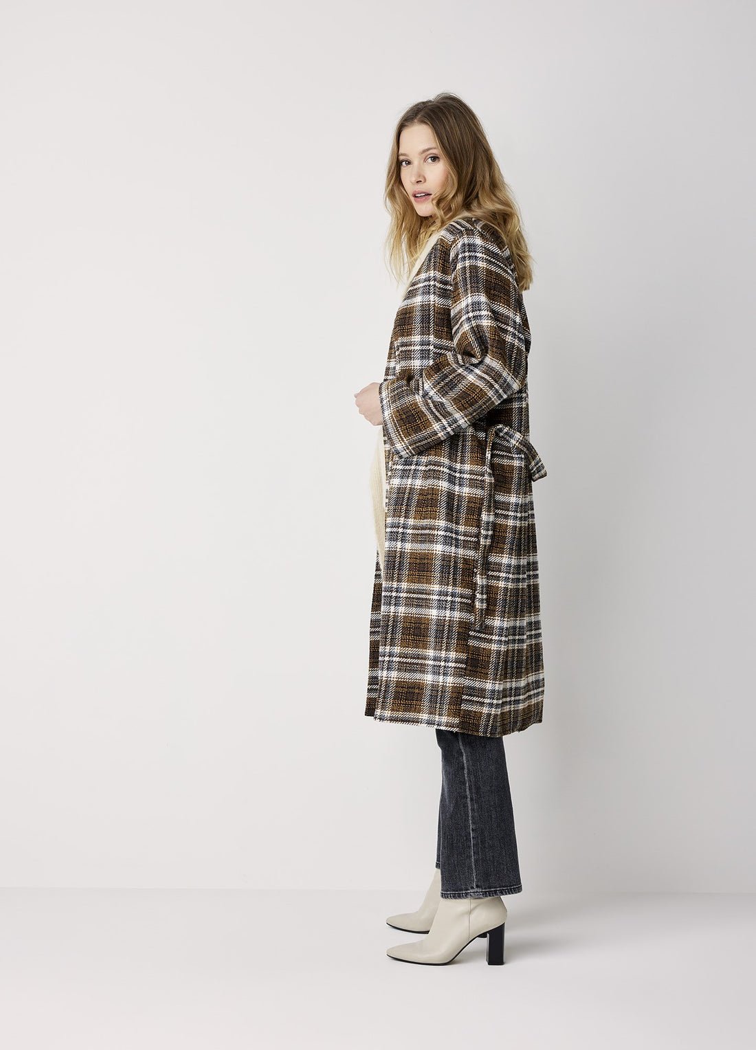 Summum Plaid Reversible Wrap Jacket - Image 2