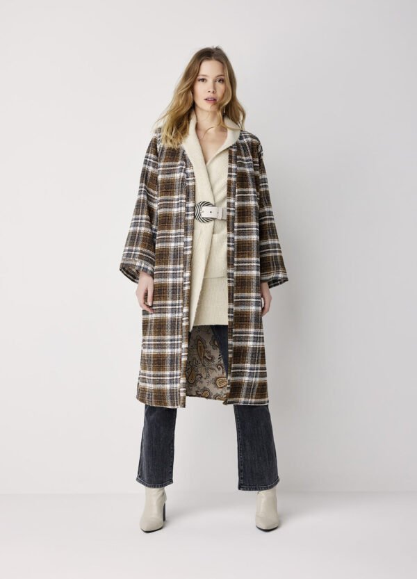 Summum Plaid Reversible Wrap Jacket