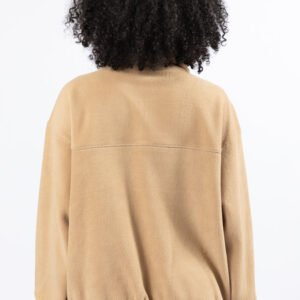 Outside The Box Beige Contrast Trim Fleece Pullover FINAL SALE - Image 5
