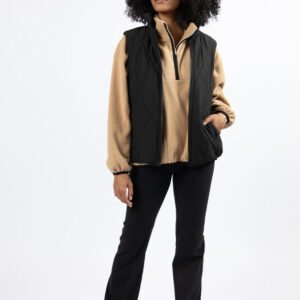 Outside The Box Beige Contrast Trim Fleece Pullover FINAL SALE - Image 2