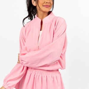 On The Daily Light Pink Full-Zip Windbreaker FINAL SALE - Image 5