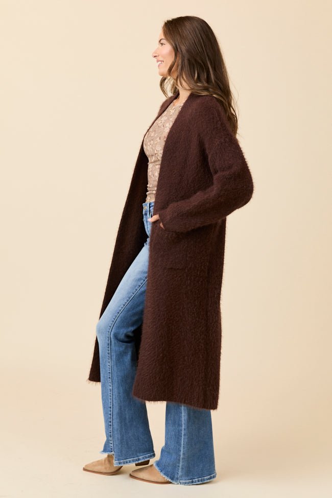 Laken Solid Brown Sweater Coat Emily Fauver X Pink Lily - Image 5