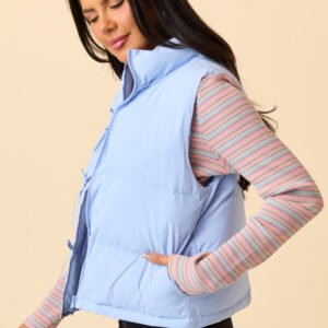 Liberty Frost Blue Bow Puffer Vest SALE - Image 5