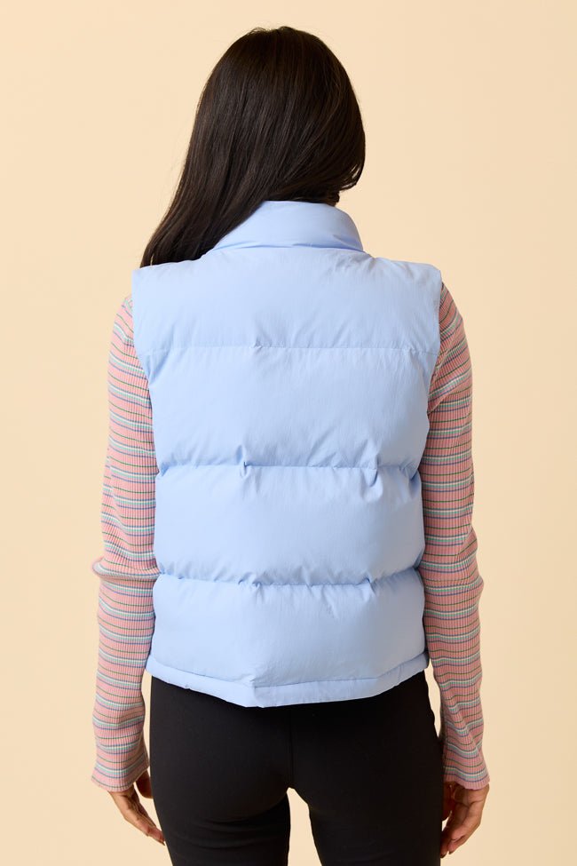 Liberty Frost Blue Bow Puffer Vest SALE - Image 6