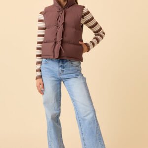 Liberty Brown Bow Puffer Vest SALE - Image 6