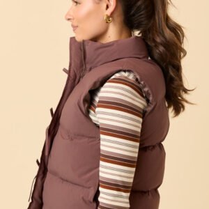 Liberty Brown Bow Puffer Vest SALE - Image 8