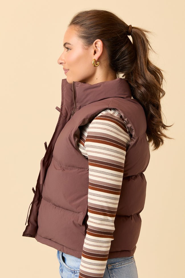 Liberty Brown Bow Puffer Vest SALE - Image 8