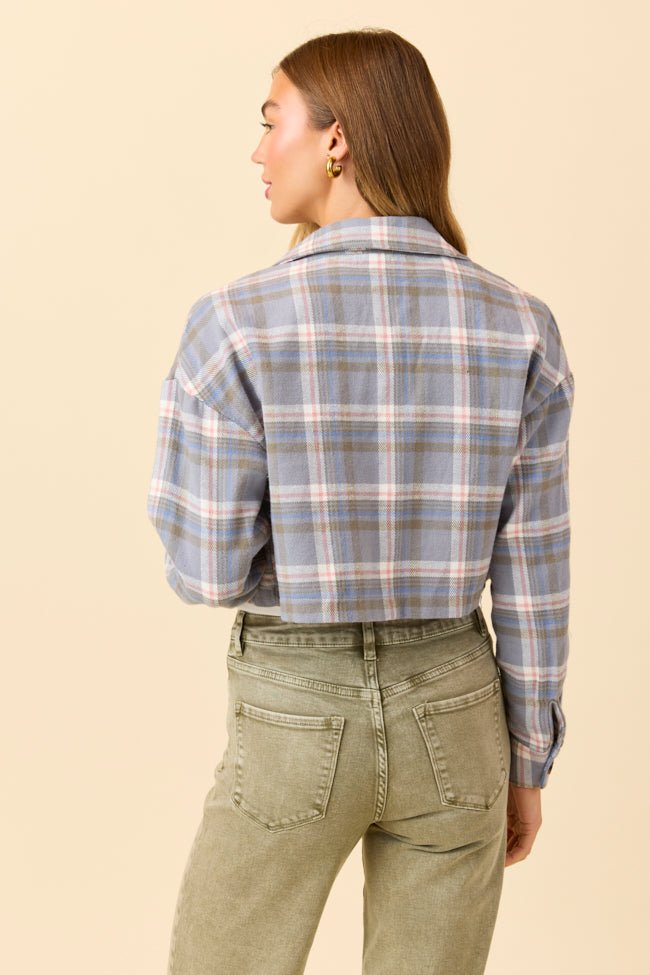 Gloria Light Blue Plaid Jacket SALE - Image 4