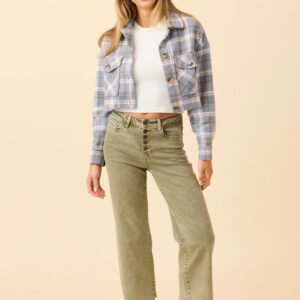 Gloria Light Blue Plaid Jacket SALE - Image 2