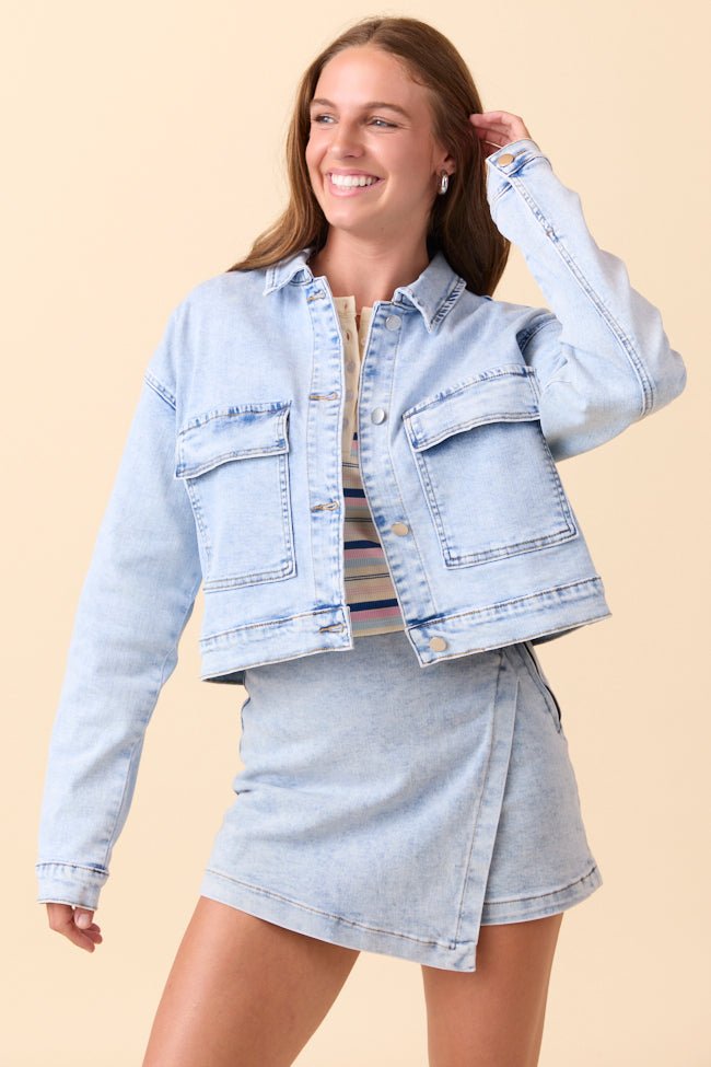 My Favorite Light Wash Denim Jacket SALE - Image 2