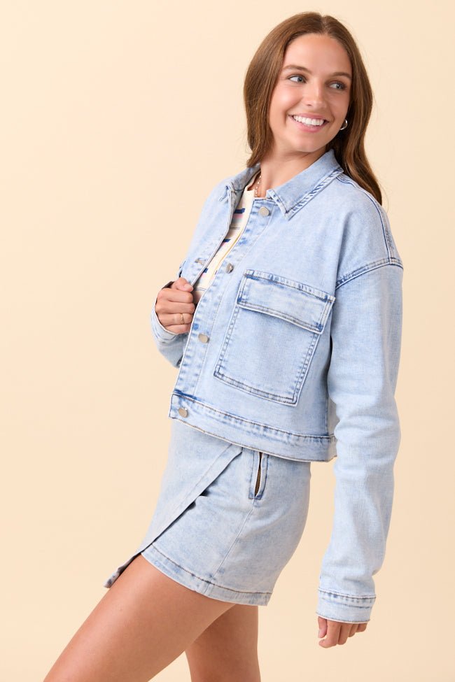 My Favorite Light Wash Denim Jacket SALE - Image 4