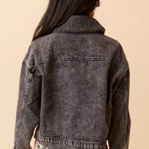 Milan Black Denim Jacket SALE - Image 7
