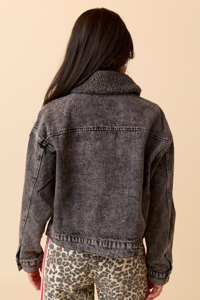 Milan Black Denim Jacket SALE - Image 7