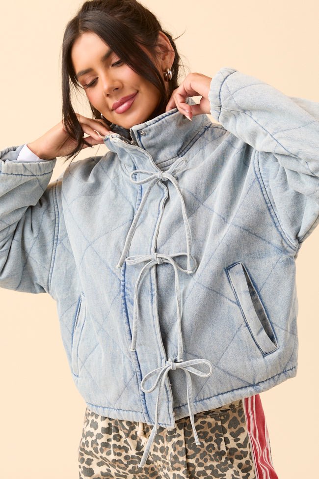 Winslow Light Denim Quilted Jacket SALE - Image 7
