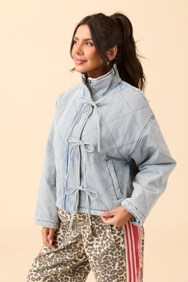 Winslow Light Denim Quilted Jacket SALE - Image 5