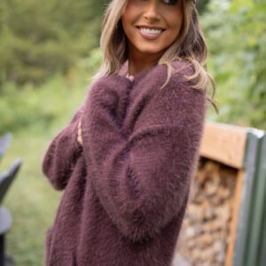 Laken Solid Brown Sweater Coat Emily Fauver X Pink Lily - Image 2