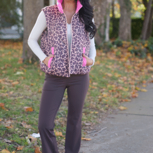 Ashley Leopard Puffer Vest SALE - Image 2