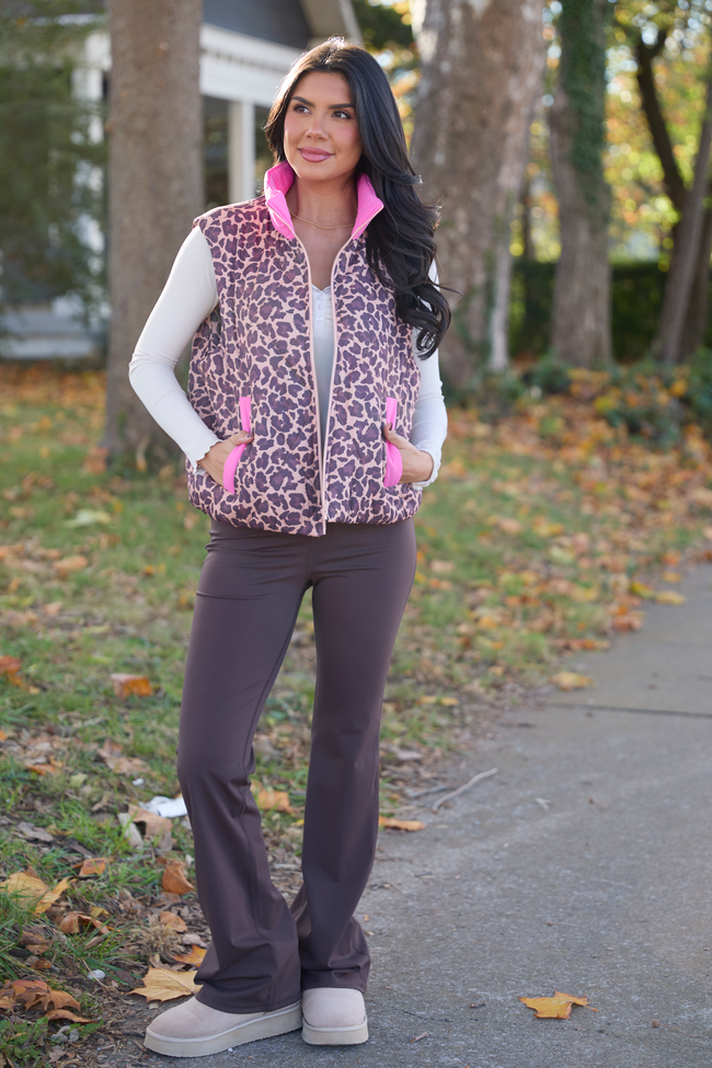 Ashley Leopard Puffer Vest SALE - Image 2