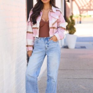 Finley Pink Plaid Jacket SALE - Image 3