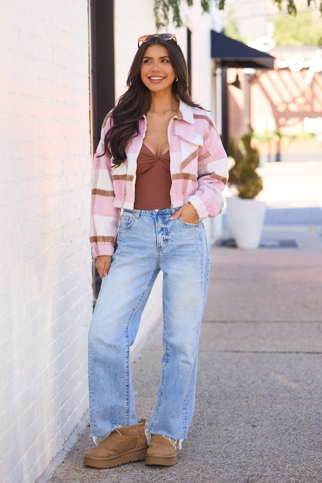 Finley Pink Plaid Jacket SALE - Image 3