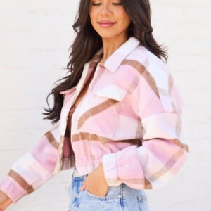 Finley Pink Plaid Jacket SALE - Image 4