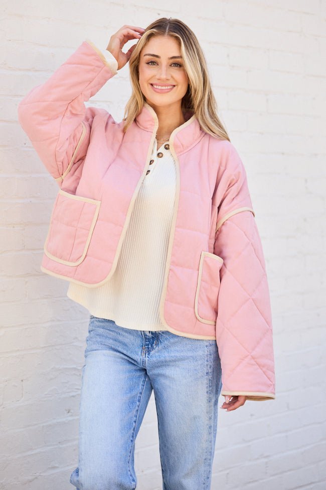 Maggie Pink Quilted Jacket SALE - Image 1