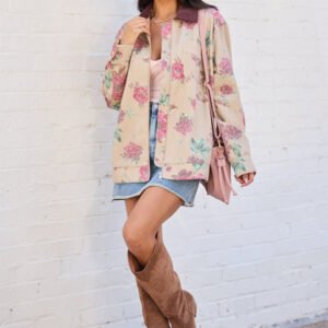 Lucy Brown Floral Barn Jacket SALE - Image 5