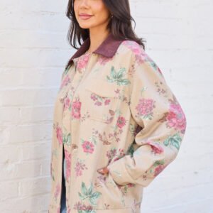 Lucy Brown Floral Barn Jacket SALE - Image 6