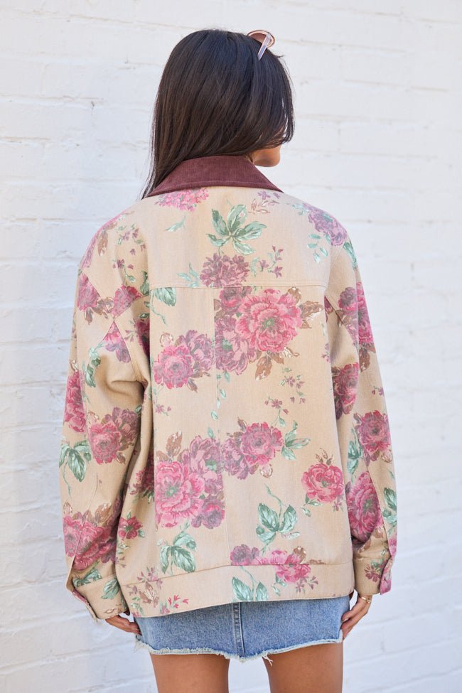 Lucy Brown Floral Barn Jacket SALE - Image 8