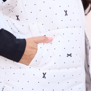 Stella White Bow Dot Puffer Vest SALE - Image 9