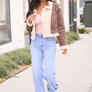 Orion Brown Reversible Faux Suede Jacket SALE - Image 4