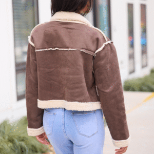 Orion Brown Reversible Faux Suede Jacket SALE - Image 6