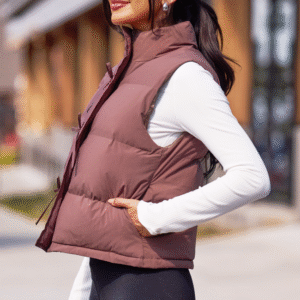 Liberty Brown Bow Puffer Vest SALE - Image 3