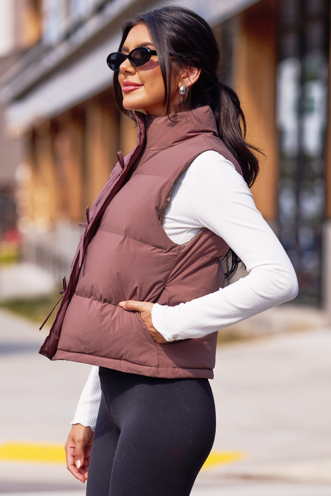 Liberty Brown Bow Puffer Vest SALE - Image 3