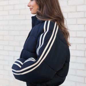 Amelia Black and White Puffer Jacket SALE - Image 3