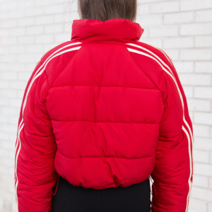 Amelia Red and White Puffer Jacket SALE - Image 5
