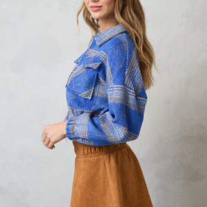 Finley Blue Plaid Jacket SALE - Image 3