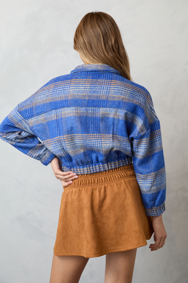 Finley Blue Plaid Jacket SALE - Image 4