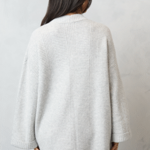 Aleah Grey Cable Sweater Coat SALE - Image 5