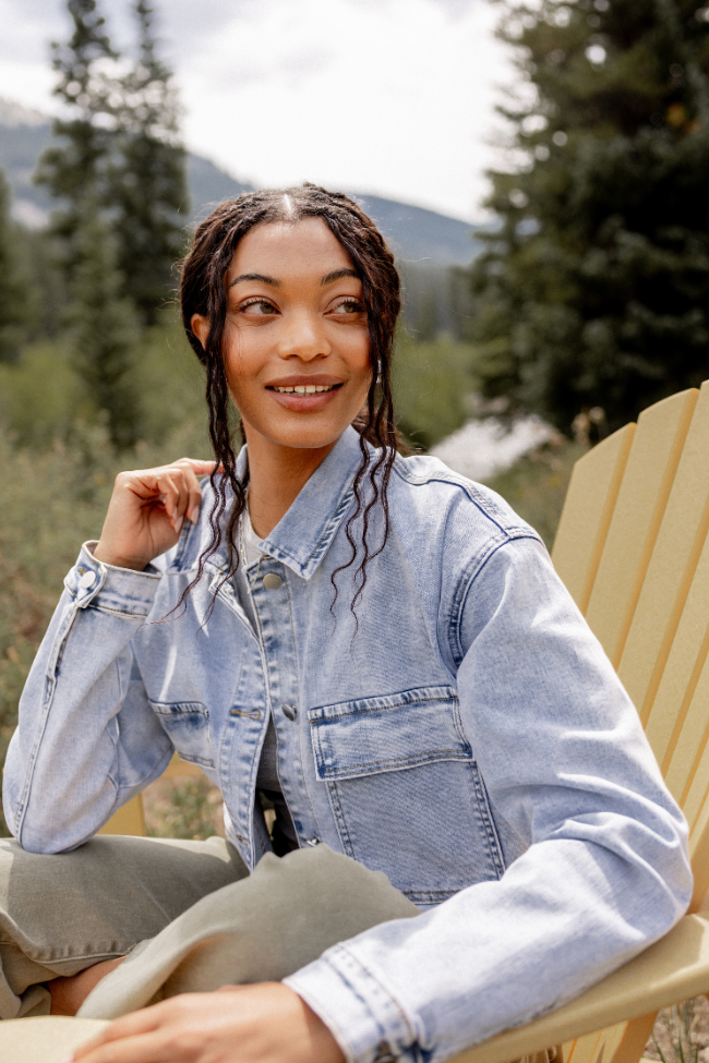 My Favorite Light Wash Denim Jacket SALE - Image 1